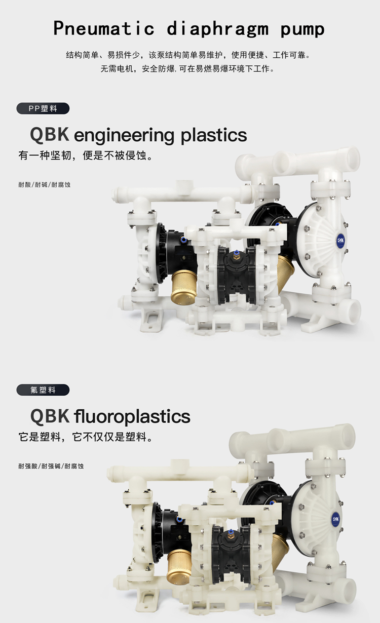 QBK-15ppu塑料气动隔膜泵